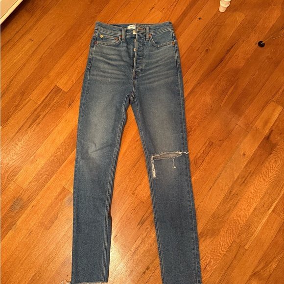 ReDone Blue Ripped button up Jeans - Picture 2 of 2